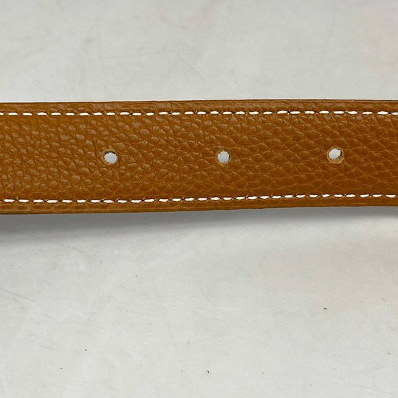 Hermes Belt Constance □F Engraved Ardennes Box Calf Natural Black Men Women - Picture 6 of 7